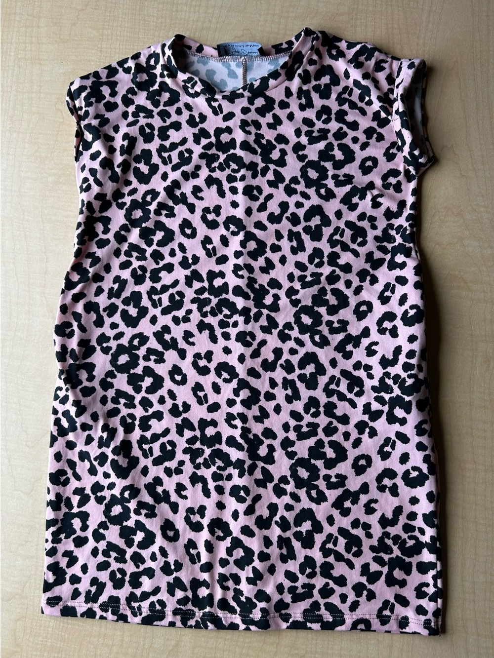 Brigitte Brianna Kids Girls Size 8 Pink Leopard Print Modest Shift Dress
